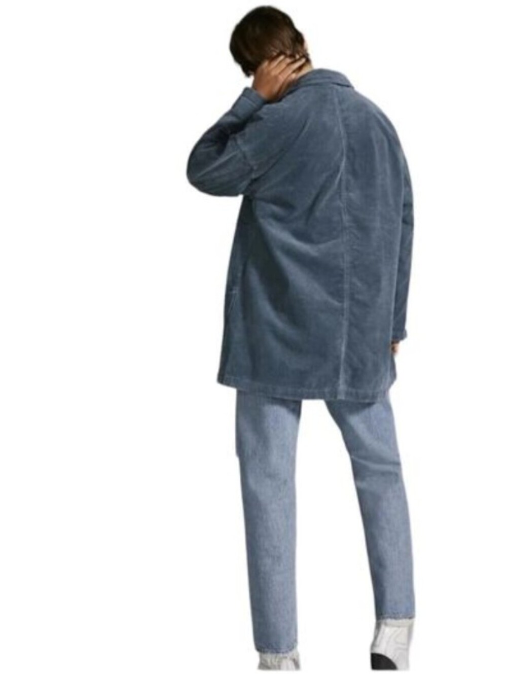 Anthropologie PILCRO Oversized Corduroy Blazer Jacket Coat Shacket Blue XS , NEW - Picture 3 of 7
